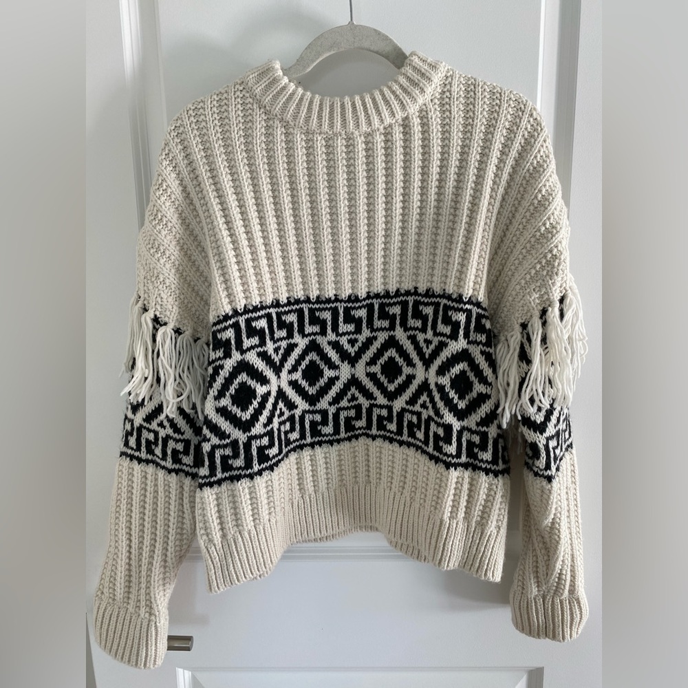 H&M fringe sweater